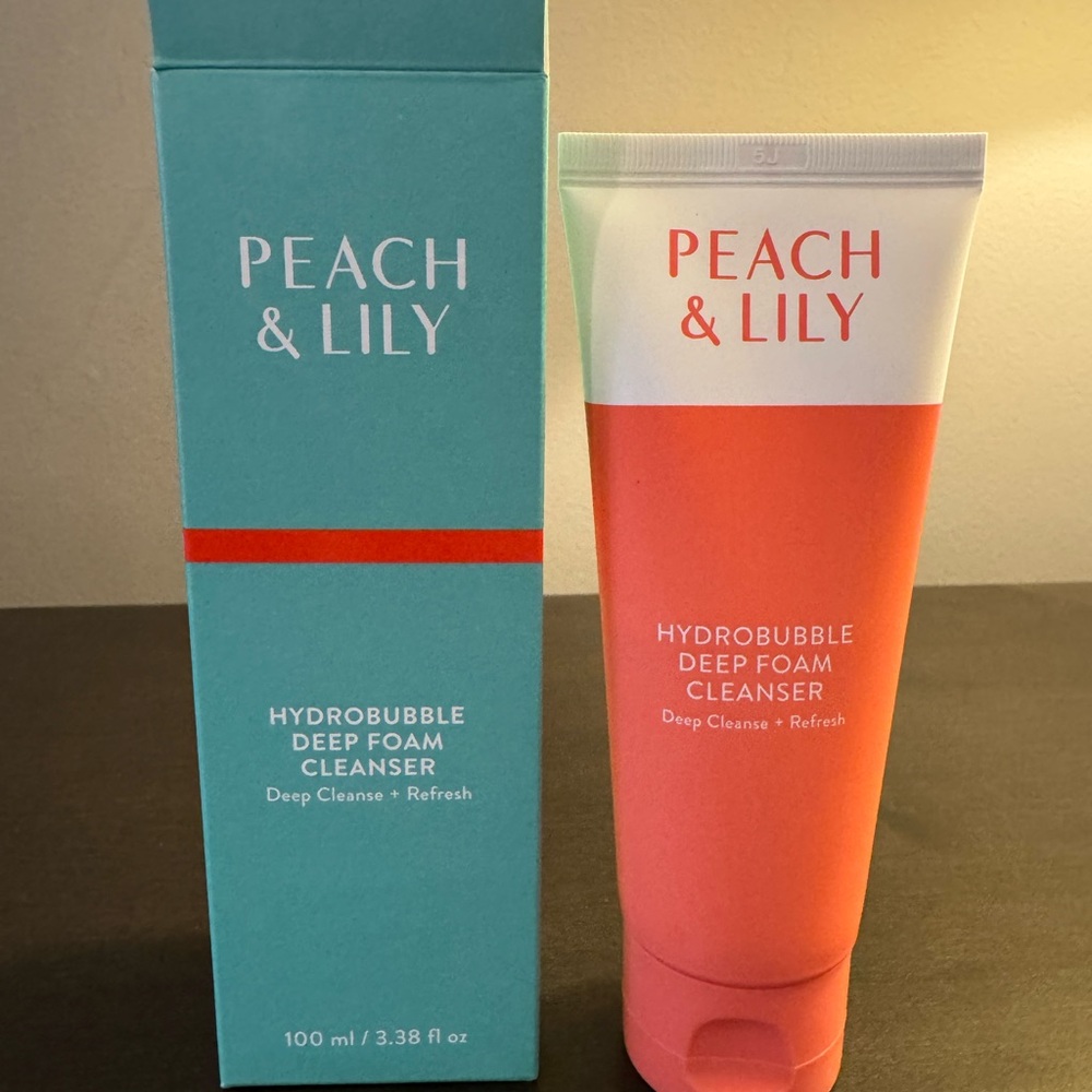 Peach & Lily Hydrobubble Deep Foam Cleanser Full Size 100 ml 3.38 oz NIB